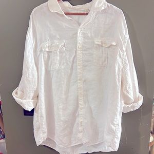 Long sleeve white Caribbean shirt size 2 XB